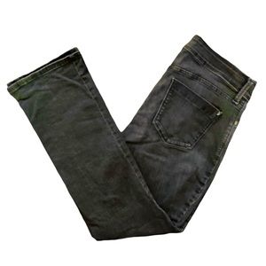 NYDJ mini bootcut jeans, dark wash blue denim